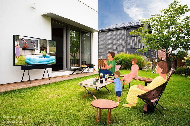 The Terrace: el televisor para exteriores versátil, duradero y de alto rendimiento de Samsung